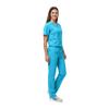Women's Scrub Set - Medical Scrub Top and Pant, Water Blue, XXX-Large view 2