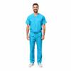 Women's Scrub Set - Medical Scrub Top and Pant, Water Blue, XXX-Large view 4