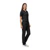 Women's Scrub Set - Medical Scrub Top and Pant, Black, X-Large view 2