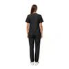 Women's Scrub Set - Medical Scrub Top and Pant, Black, X-Large view 3
