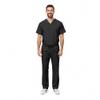 Women's Scrub Set - Medical Scrub Top and Pant, Black, X-Large view 4