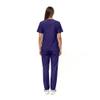Women's Scrub Set - Medical Scrub Top and Pant, Purple, X-Small view 3
