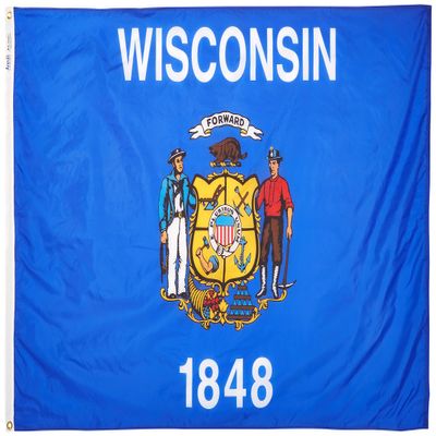 Annin Flagmakers Wisconsin State Flag USA-Made to Official State Design Specifications, 4 x 6 Feet (Model 145970)