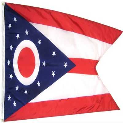Annin Flagmakers Ohio State Flag USA-Made to Official State Design Specifications, 3 x 5 Feet (Model 144260)