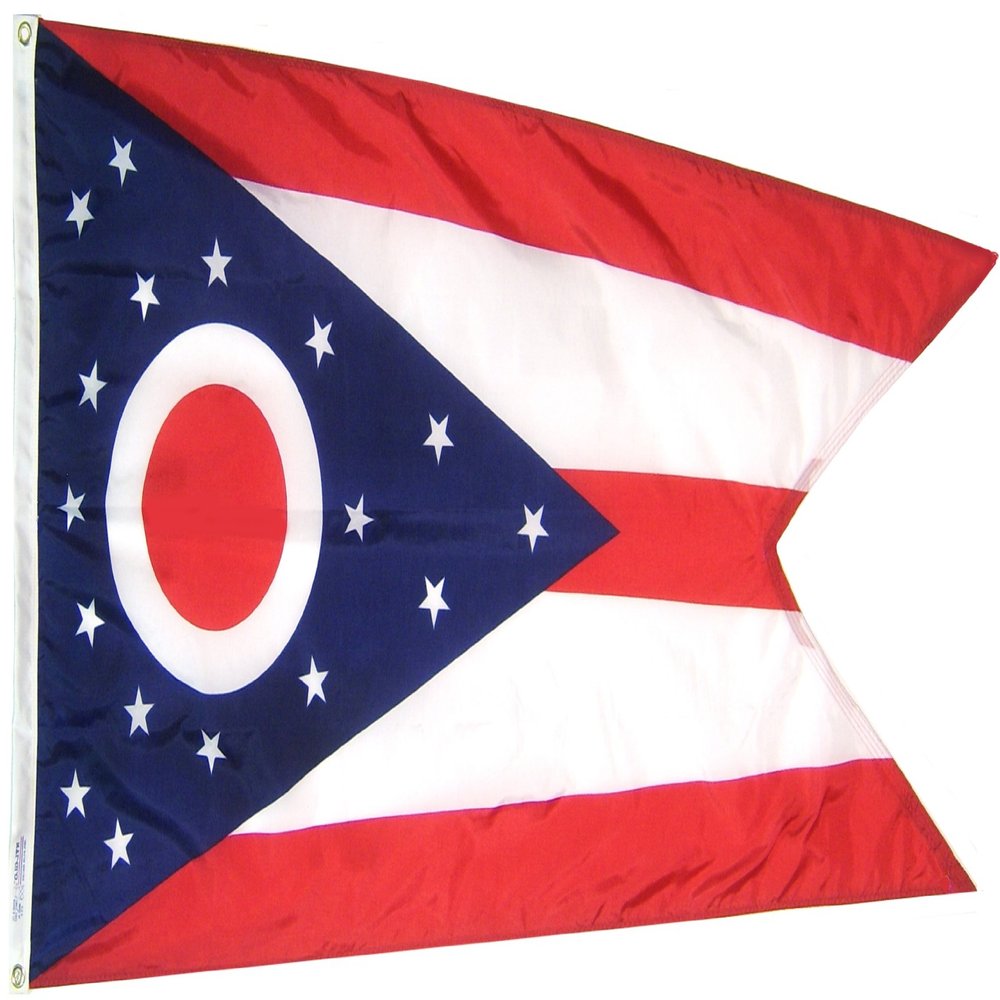 Annin Flagmakers Ohio State Flag USA-Made to Official State Design Specifications, 3 x 5 Feet (Model 144260)