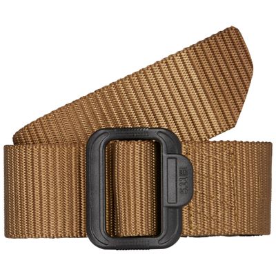 5.11 Tactical Belt, 1.75" TDU, Metal-Detector Friendly, Converts to Tie Down or Secondary Strap, Style 59552, Coyote, Small