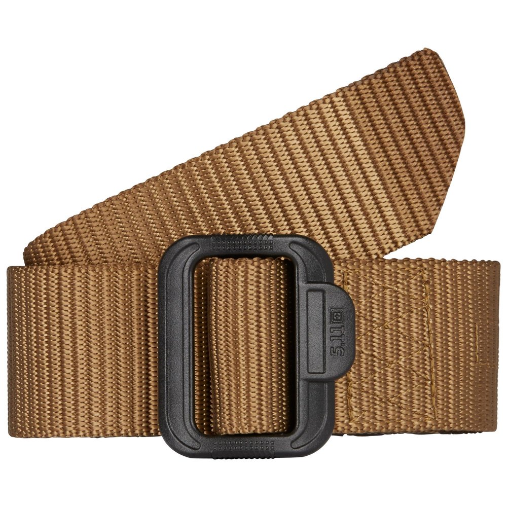 5.11 Tactical Belt, 1.75" TDU, Metal-Detector Friendly, Converts to Tie Down or Secondary Strap, Style 59552, Coyote, Small