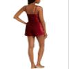INC International Concepts Ribbed Velvet Cami Top & Pajama Shorts Set Cherry Pie Small view 2