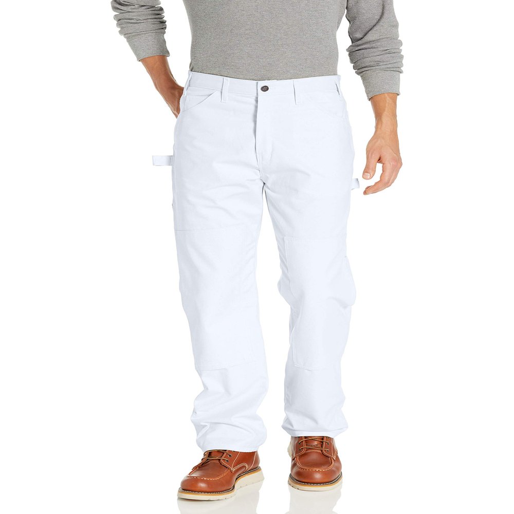 Dickies mens 8 3/4 Ounce Double Knee Painter's work utility pants, White, 38W x 32L US