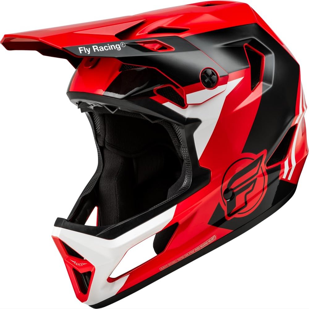 Fly Racing Rayce MTB/BMX Bicycle Helmet (Red/Black/White, X-Large)