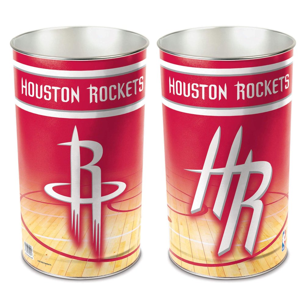 NBA Houston Rockets Tapered Wastebasket, 15" H