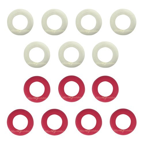 Billiard Evolution Small Rubber Rings for Bumper Pool Table: 7 Red and 7 White