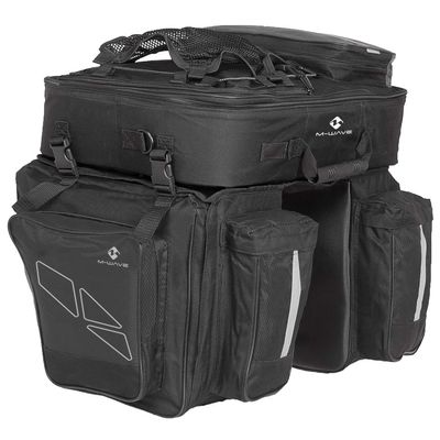 M-Wave Cicli Bonin Unisex Adult Tourism Touring Set Amsterdam Bags - Black, One Size