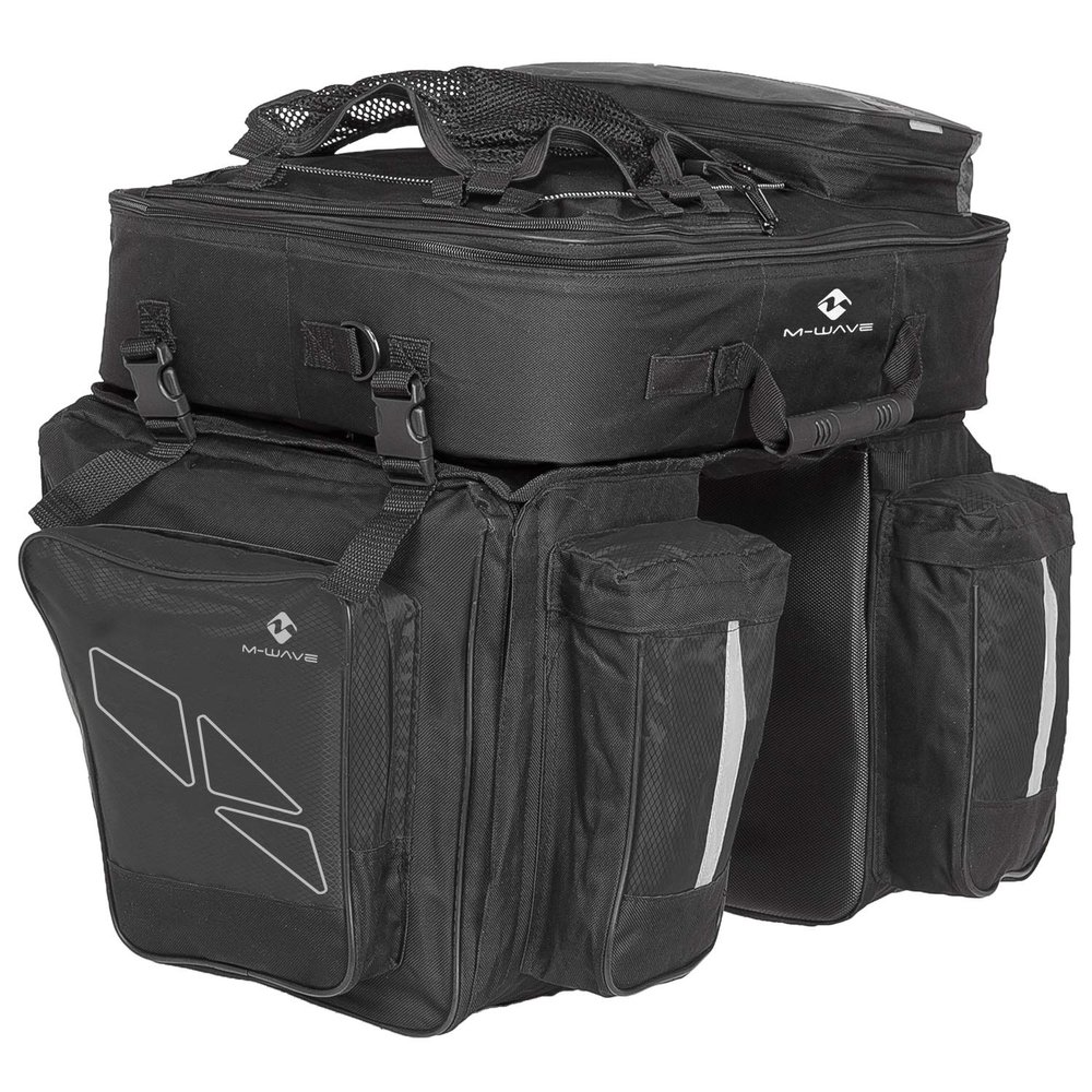 M-Wave Cicli Bonin Unisex Adult Tourism Touring Set Amsterdam Bags - Black, One Size