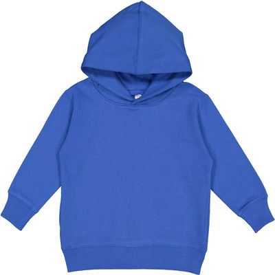 RABBIT SKINS Toddler Fleece Long Sleeve Hooded Pullover Sweatshirt with Side Seam Pockets, Royal, 4T