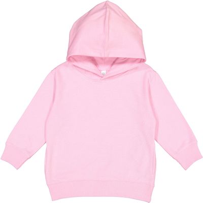 RABBIT SKINS Toddler Fleece Long Sleeve Hooded Pullover Sweatshirt (Pink, 4 Toddler)