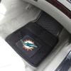 FANMATS 8770 Miami Dolphins 2-Piece Heavy Duty Vinyl Car Mat Set, Front Row Floor Mats, All Weather Protection, Universal Fit, Deep Resevoir Design, 18"x27" view 2