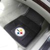 FANMATS 8752 Pittsburgh Steelers 2-Piece Heavy Duty Vinyl Car Mat Set, Front Row Floor Mats, All Weather Protection, Universal Fit, Deep Resevoir Design view 2