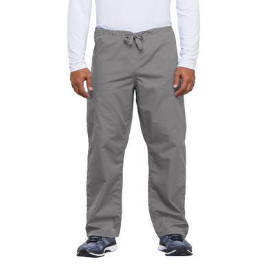 Cherokee Men's Originals Unisex Drawstring Cargo Scrub Pant, Grey, Medium/Tall