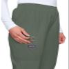 CHEROKEE Women's Workwear Elastic Waist Cargo Scrubs Pant, Olive, X-Large/Petite view 4