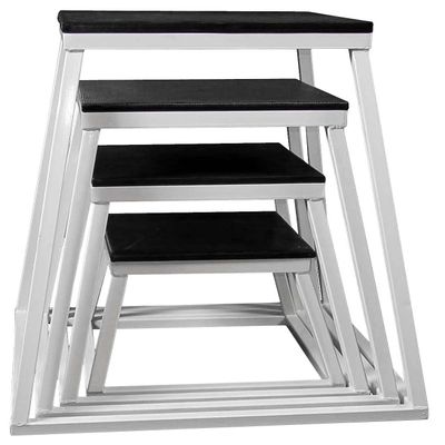 Ader Plyometric Platform Box Set- 12", 18", 24", 30" White