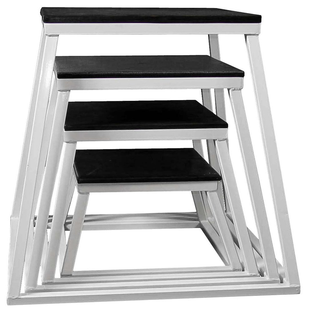 Ader Plyometric Platform Box Set- 12", 18", 24", 30" White