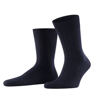 Falke Mens Teppich IM Schuh Ribbed Merino Socks Dark Navy EU 43-44 (US Men's 9.5-10.5) One Size