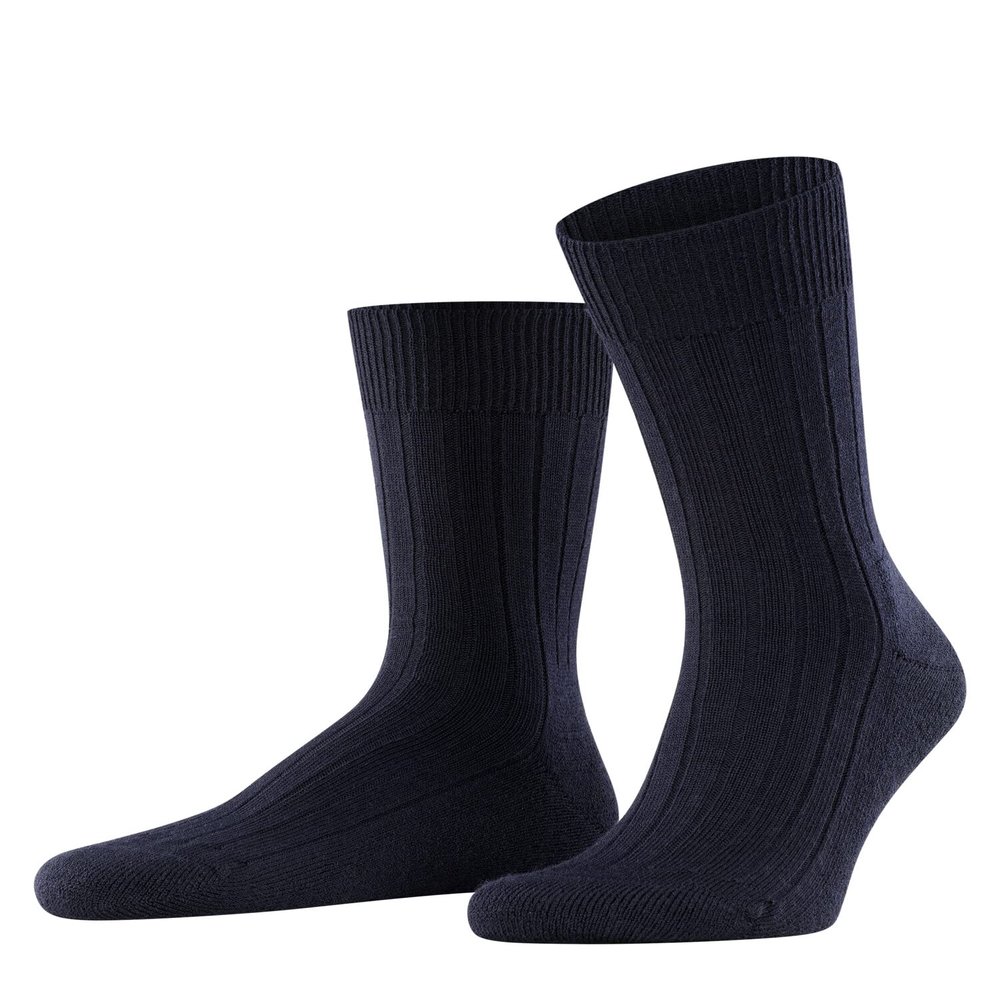 Falke Mens Teppich IM Schuh Ribbed Merino Socks Dark Navy EU 43-44 (US Men's 9.5-10.5) One Size