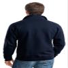 50/50 Quarter-Zip Pullover with Cadet Collar, Color: Forest Green, Size: Medium view 2