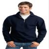 50/50 Quarter-Zip Pullover with Cadet Collar, Color: Forest Green, Size: Medium view 3