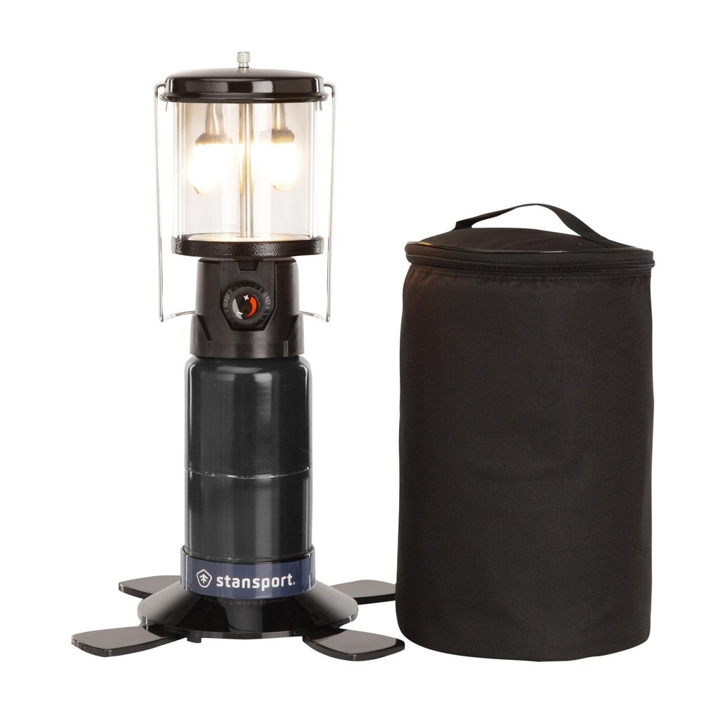 Stansport Double Mantle Propane Lantern with Soft Padded Carry Case (170-330) Bright Emergency Light, Durable, Ideal for Camping and Outdoor Use