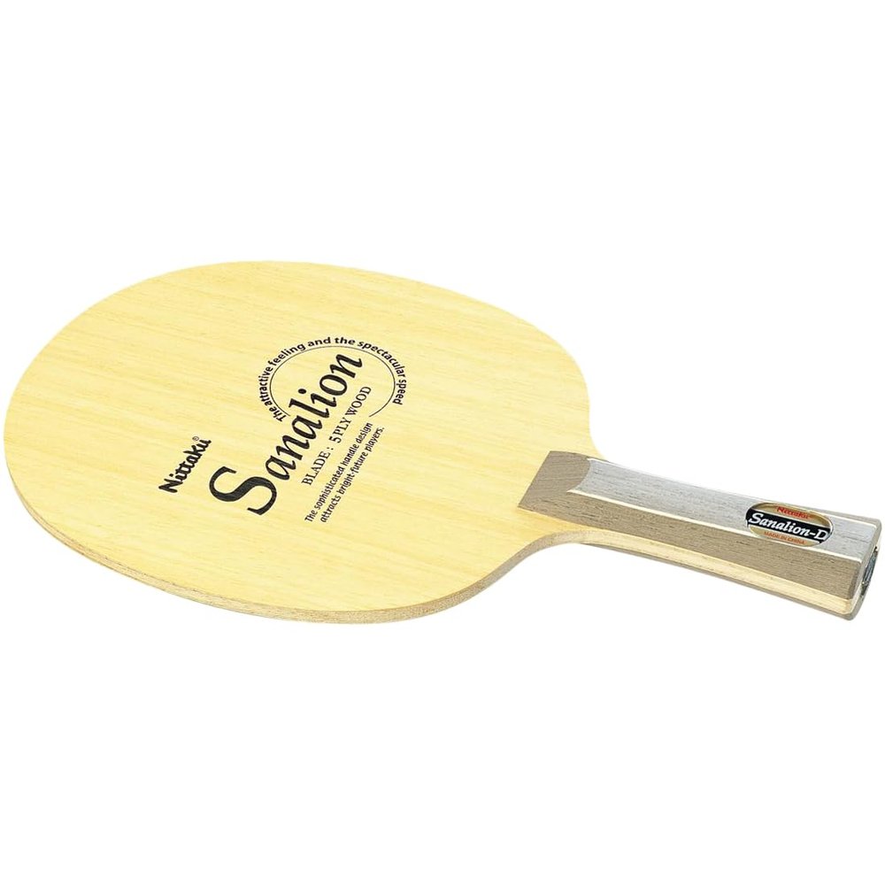 Nittaku NE-6779 Table Tennis Racket, Sanarion D, Shake Hand, Defensive Flare