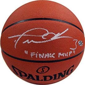 Dwyane Wade Autographed Basketball w/ "Finals MVP" Inscription - Autographed Basketballs