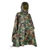 Mil-Tec Adult Ripstop Wet Weather Waterproof Rain Poncho with Hood, Can be Used as Bivouac Sack, Shelter Tent - Woodland Camo view 1