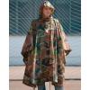 Mil-Tec Adult Ripstop Wet Weather Waterproof Rain Poncho with Hood, Can be Used as Bivouac Sack, Shelter Tent - Woodland Camo view 2