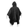 Mil-Tec Adult Ripstop Wet Weather Waterproof Multi-Use Rain Poncho with Hood - Use as Bivouac Sack, Shelter Tent - Black view 2