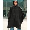 Mil-Tec Adult Ripstop Wet Weather Waterproof Multi-Use Rain Poncho with Hood - Use as Bivouac Sack, Shelter Tent - Black view 3