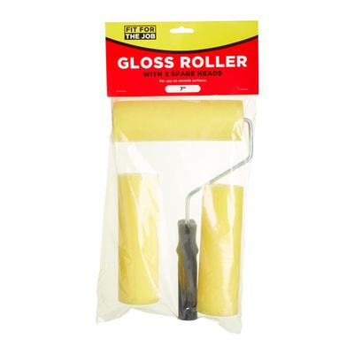 FFJ" 7" Foam Roller with 2 Spare Heads FFJ7F2H