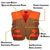 Gamehide Pheasant Vest Front Rear Loading Upland Hunting (Marsh Brown/Orange, Medium) view 4