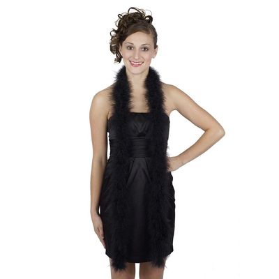 ZUCKER - 2 Yard Marabou Feather Boa - Solid Colored Costume Boa - Soft Craft Boa - Heavyweight 3 Cosplay Boa - Black