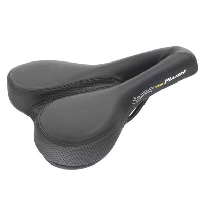 VELO Basic Deep Channel Saddle - Black, L = 262 X W = 165 Mm