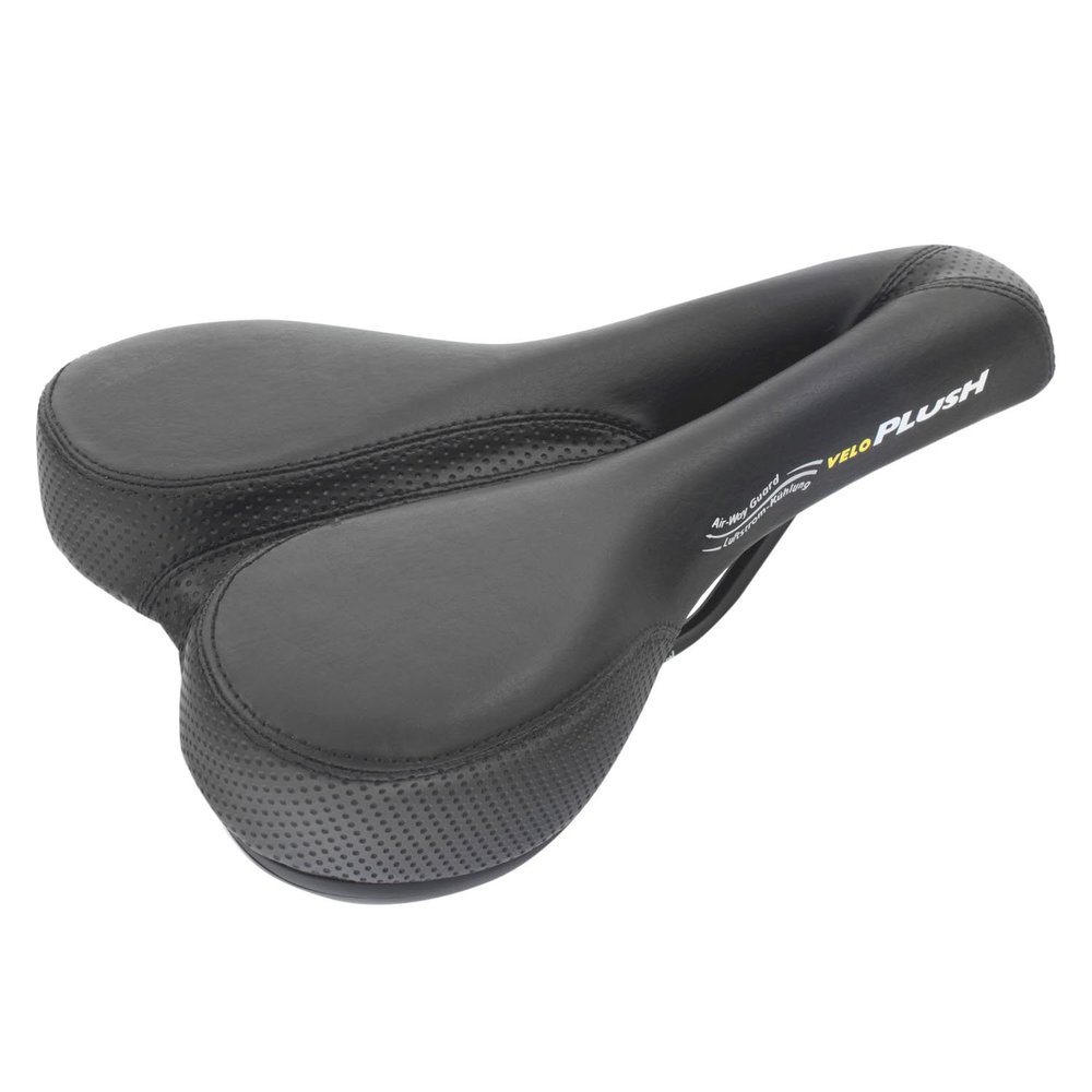 VELO Basic Deep Channel Saddle - Black, L = 262 X W = 165 Mm