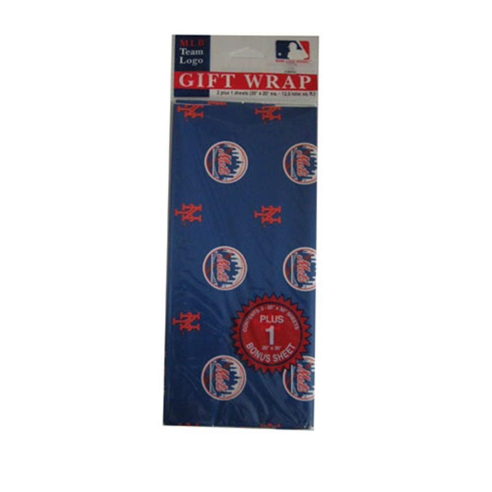 New York Mets MLB Flat Gift Wrap (20"x30" Sheets)
