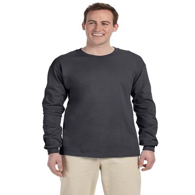 Gildan Activewear Ultra Cotton Long Sleeve Tee Shirt, 3XL, Charcoal