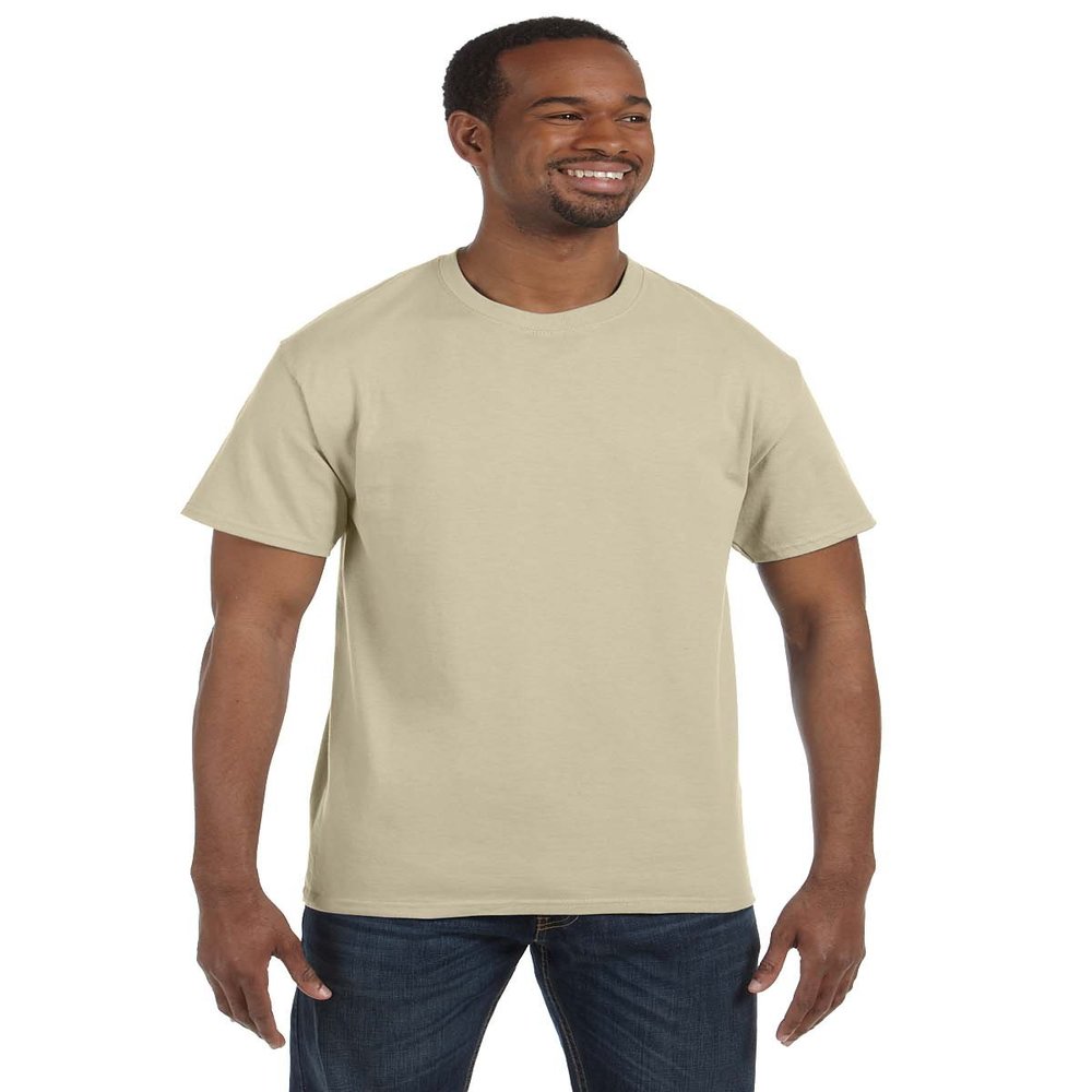 Adult Heavyweight Cotton Tee Shirt, Color: Sand, Size: X-Large