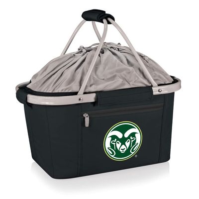 NCAA Colorado State Rams Metro Shopping Basket - Insulated Picnic Basket - Collapsible Market Basket - Utility Tote Cooler Bag