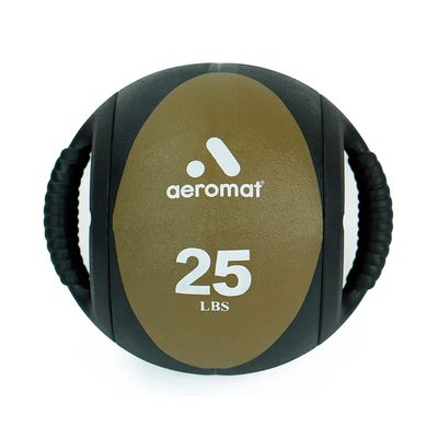 Aeromat Dual Grip Power Medicine Ball, 9cm/25-Pound, Black/Gray