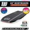BZ BodyBoards - T-10 Progressive Series Bodyboard - HDPE Slick - Crescent Tail - PE Core - 8lb Deck (Black, 40") view 3