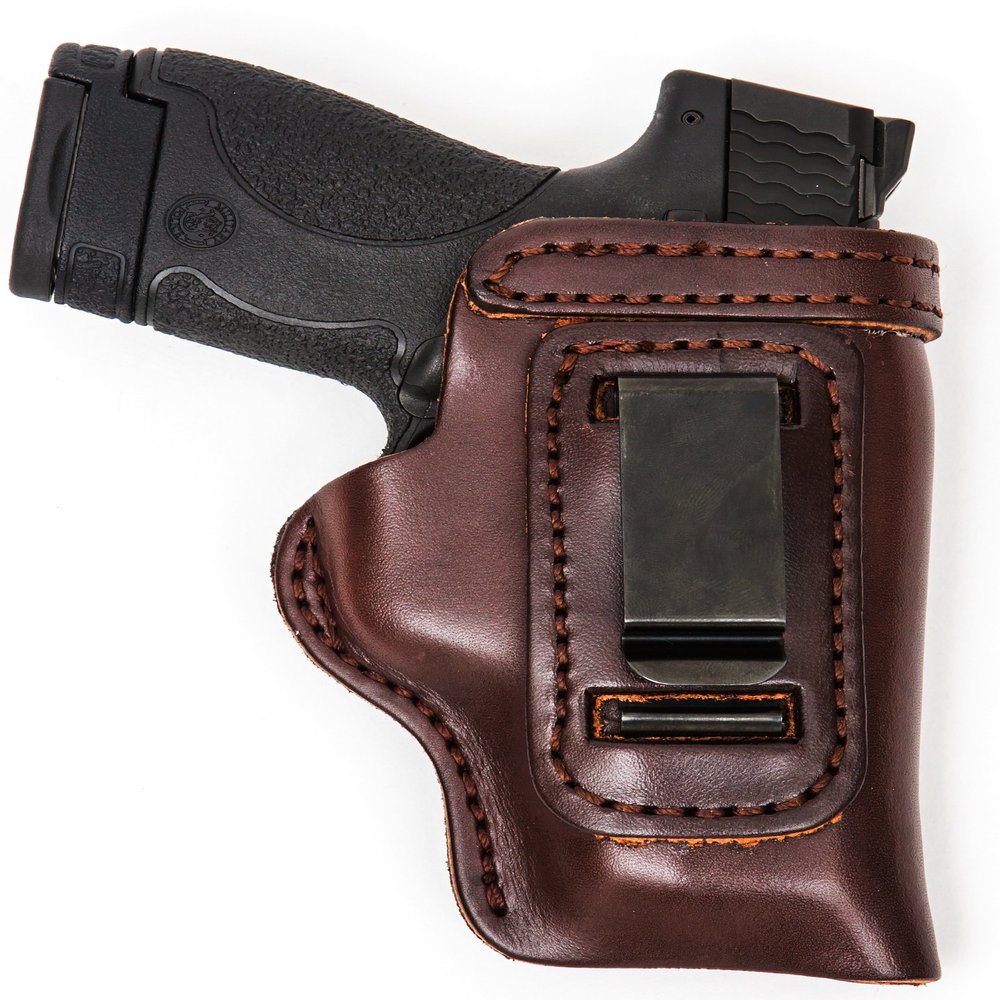 Pro Carry S&W M&P Sub Compact HD CCW Leather IWB Gun Holster Brown