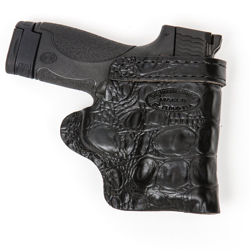 Pro Carry S&W M&P 4" 9mm 40 Cal HD Right Hand Outside The Waistband Leather Gun Holster Black Gator